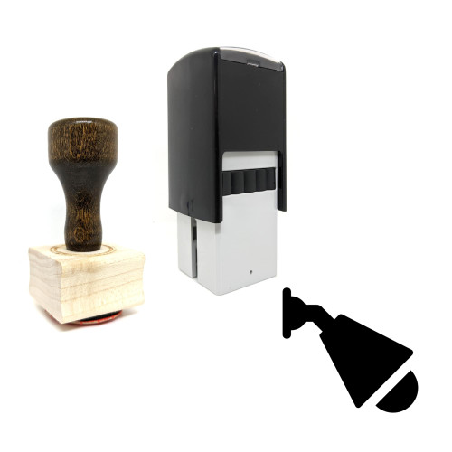 "Recons Lamps" rubber stamp with 3 sample imprints of the image