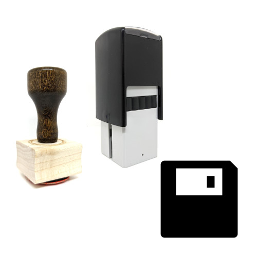 "Floppy" rubber stamp with 3 sample imprints of the image "Floppy" rubber stamp with 3 sample imprints of the image