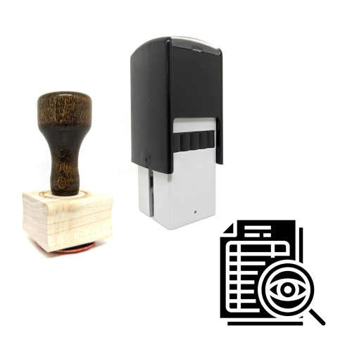 "Auditing" rubber stamp with 3 sample imprints of the image
