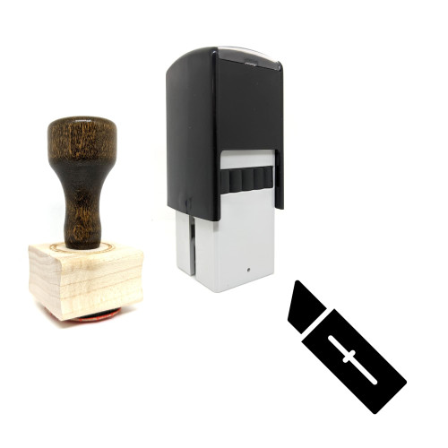 "Cutter" rubber stamp with 3 sample imprints of the image "Cutter" rubber stamp with 3 sample imprints of the image