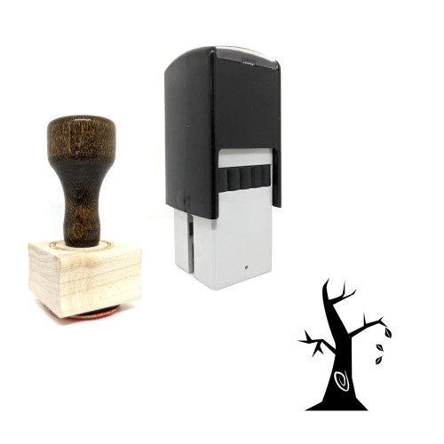 "Dead Tree" rubber stamp with 3 sample imprints of the image