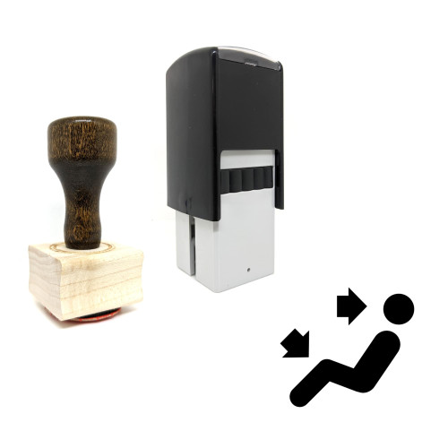 "Air" rubber stamp with 3 sample imprints of the image