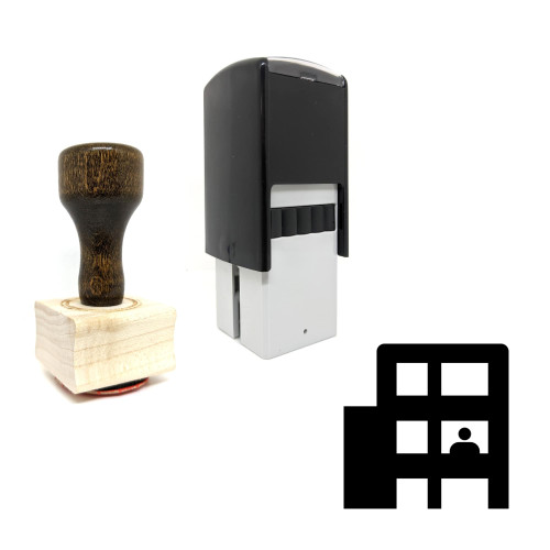 "Apartment" rubber stamp with 3 sample imprints of the image