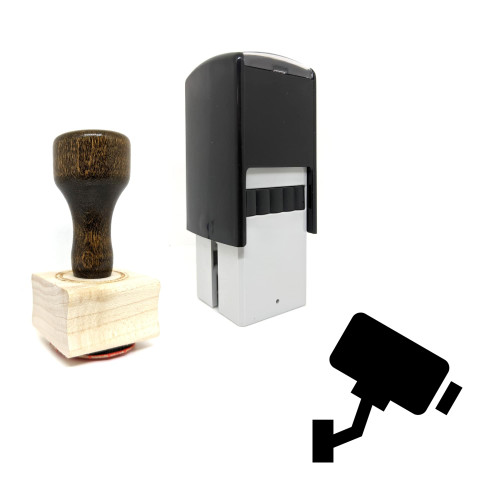 "Security Camera" rubber stamp with 3 sample imprints of the image