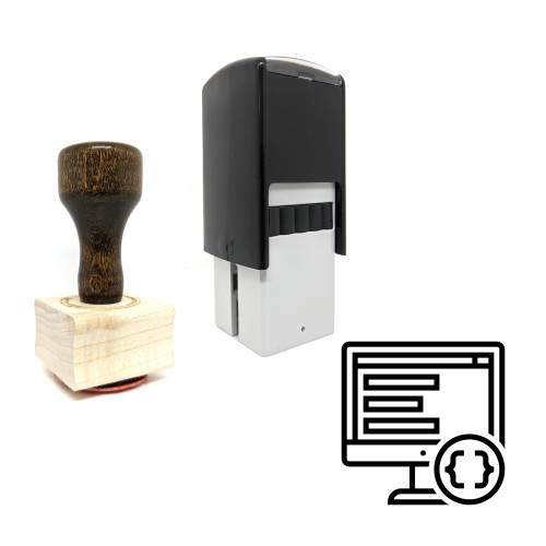 "Programming" rubber stamp with 3 sample imprints of the image