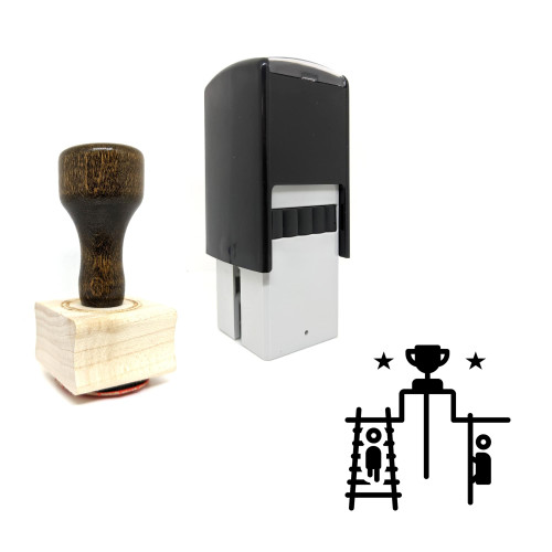 "Competition" rubber stamp with 3 sample imprints of the image