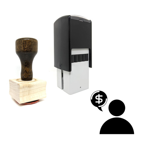 "Dollar Specialist" rubber stamp with 3 sample imprints of the image