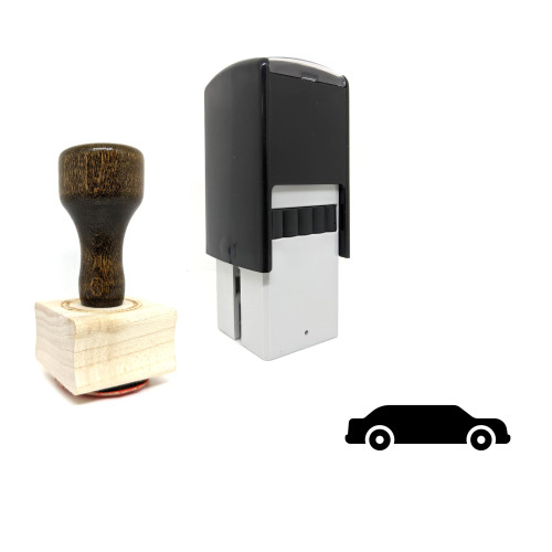 "Limousine" rubber stamp with 3 sample imprints of the image