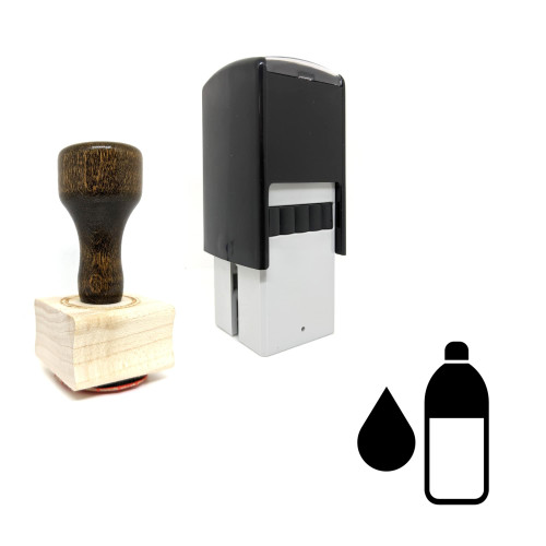 "Hydration" rubber stamp with 3 sample imprints of the image