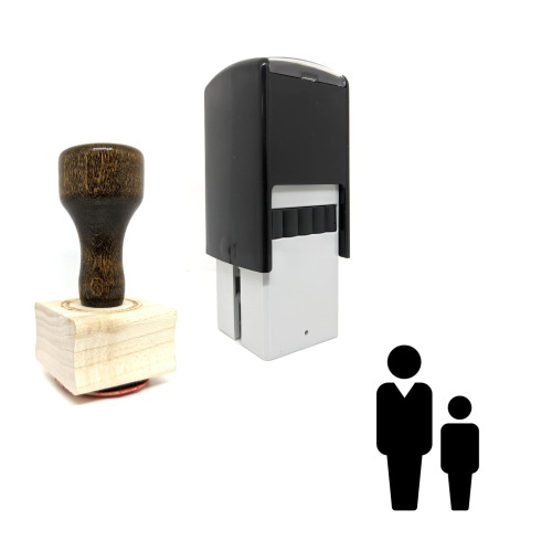 "Single Father" rubber stamp with 3 sample imprints of the image