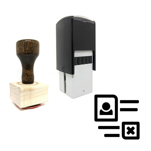 "Mock Up" rubber stamp with 3 sample imprints of the image