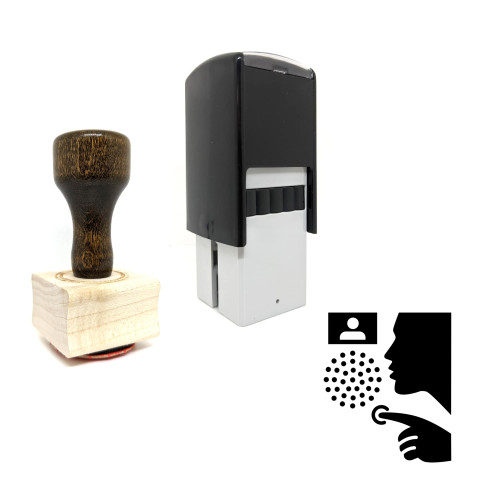 "Intercom" rubber stamp with 3 sample imprints of the image