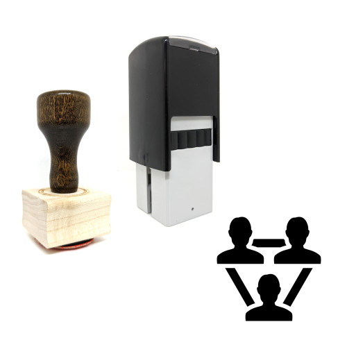"Conference" rubber stamp with 3 sample imprints of the image
