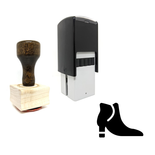 "Footwear" rubber stamp with 3 sample imprints of the image