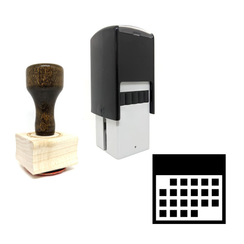 "Calender" rubber stamp with 3 sample imprints of the image