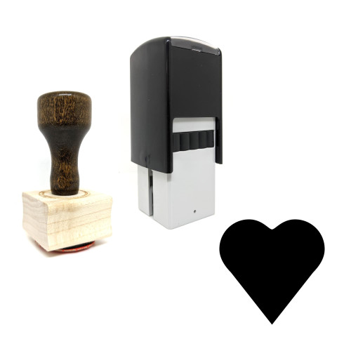 "Heart" rubber stamp with 3 sample imprints of the image