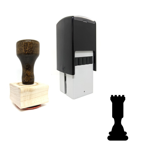 "Chess" rubber stamp with 3 sample imprints of the image