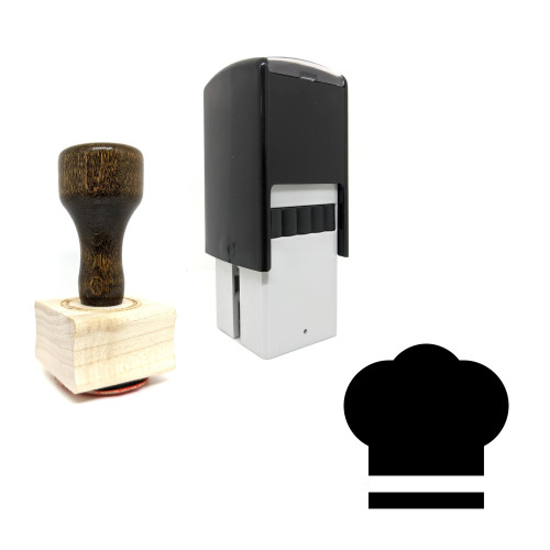 "Chef Cap" rubber stamp with 3 sample imprints of the image