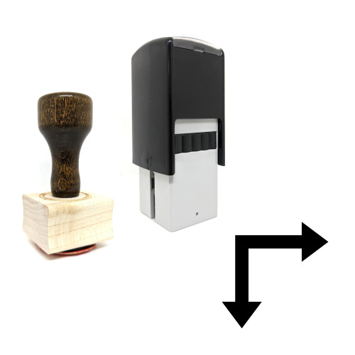 "Directions" rubber stamp with 3 sample imprints of the image