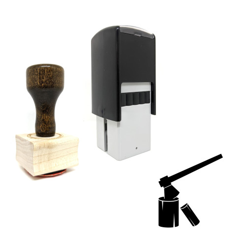 "Axe" rubber stamp with 3 sample imprints of the image