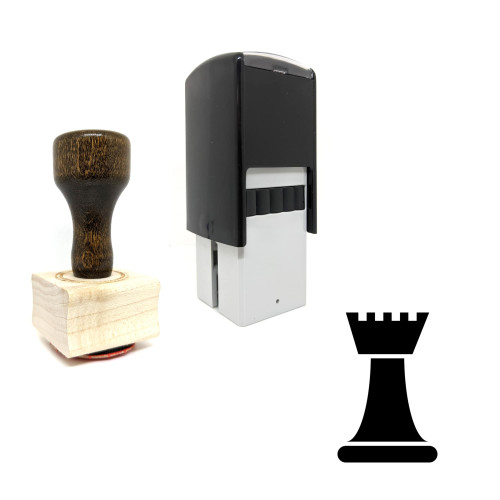 "Rook" rubber stamp with 3 sample imprints of the image