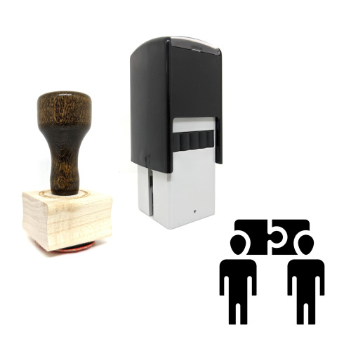 "Business Solution" rubber stamp with 3 sample imprints of the image