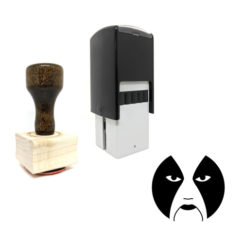 "Abbath" rubber stamp with 3 sample imprints of the image