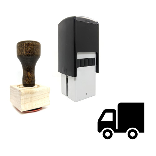 "Delivery Truck" rubber stamp with 3 sample imprints of the image