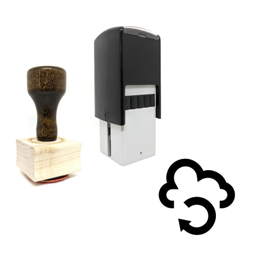 "Cloud Refresh" rubber stamp with 3 sample imprints of the image