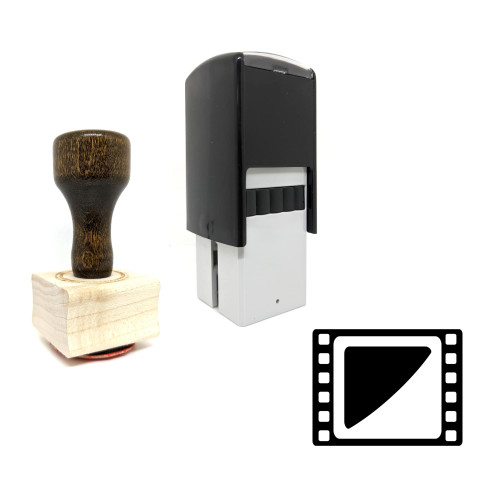 "Film" rubber stamp with 3 sample imprints of the image