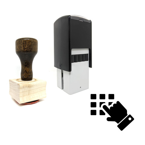 "Pin Code" rubber stamp with 3 sample imprints of the image