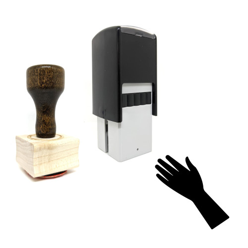 "Glove" rubber stamp with 3 sample imprints of the image