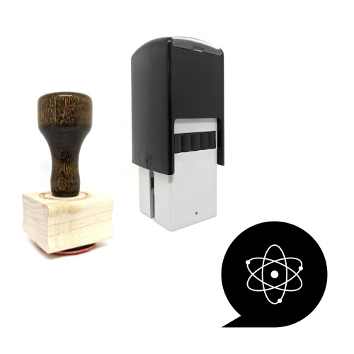 "Science" rubber stamp with 3 sample imprints of the image