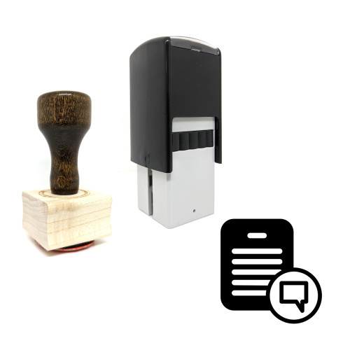 "Conversation Documents" rubber stamp with 3 sample imprints of the image