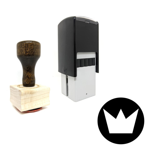 "King" rubber stamp with 3 sample imprints of the image