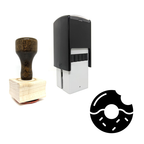 "Donut" rubber stamp with 3 sample imprints of the image