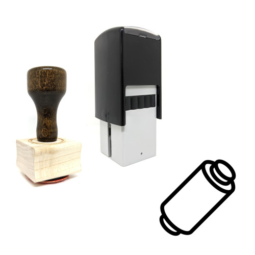 "Thread" rubber stamp with 3 sample imprints of the image