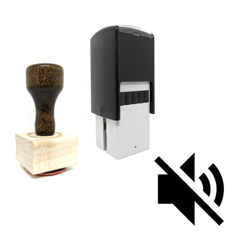 "Mute" rubber stamp with 3 sample imprints of the image