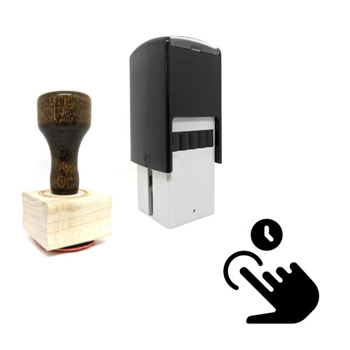 "Hold" rubber stamp with 3 sample imprints of the image