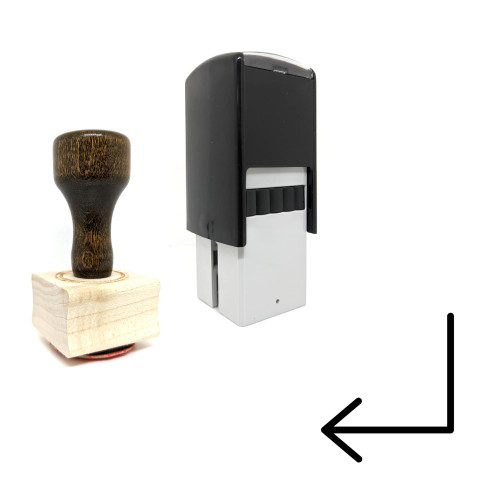 "Enter Key" rubber stamp with 3 sample imprints of the image