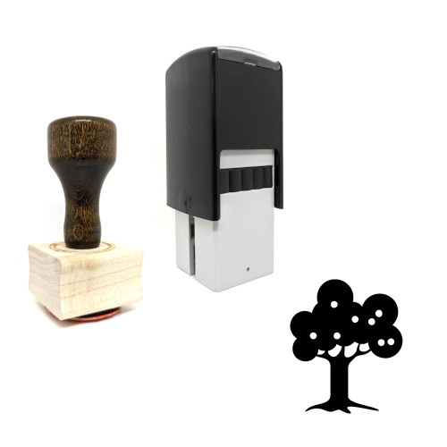 "Oak" rubber stamp with 3 sample imprints of the image