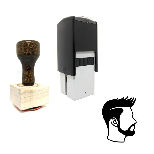 "Mohawk" rubber stamp with 3 sample imprints of the image