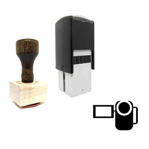 "Video Camera" rubber stamp with 3 sample imprints of the image