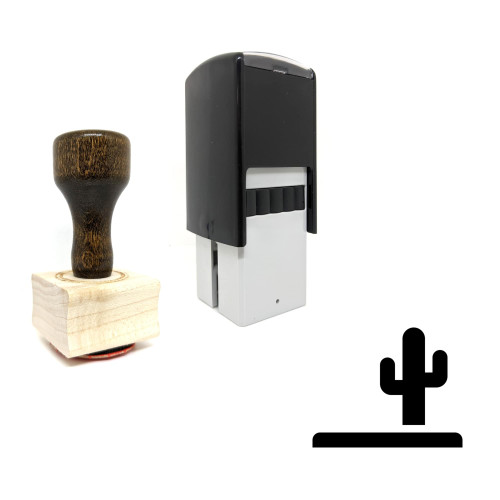 "Desert" rubber stamp with 3 sample imprints of the image