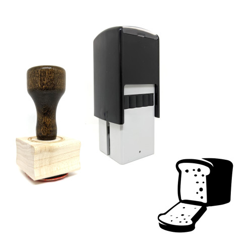 "Bread" rubber stamp with 3 sample imprints of the image