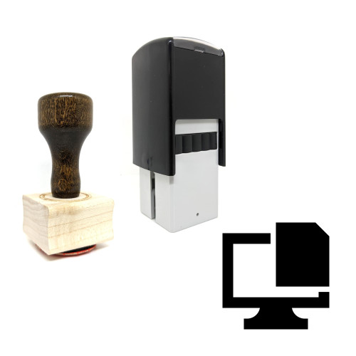 "Web Design And Development" rubber stamp with 3 sample imprints of the image