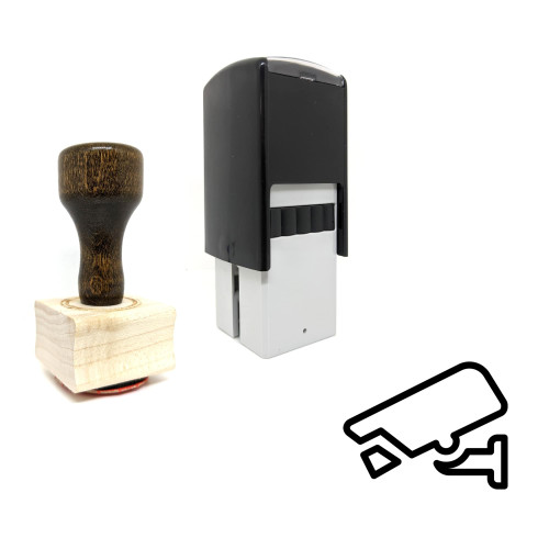 "Security Camera" rubber stamp with 3 sample imprints of the image