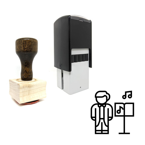 "Conductor" rubber stamp with 3 sample imprints of the image