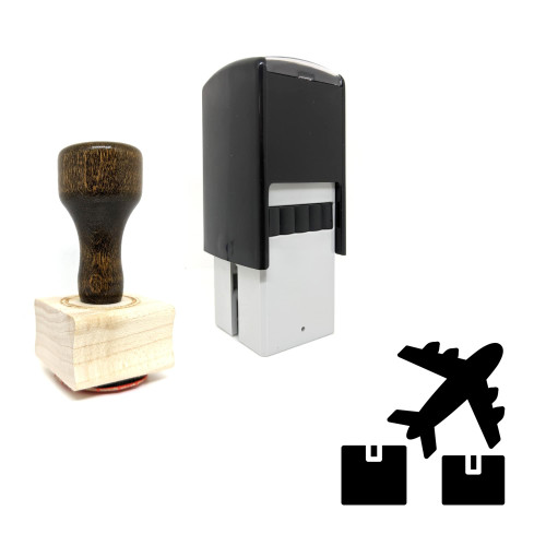 "Aircargo" rubber stamp with 3 sample imprints of the image