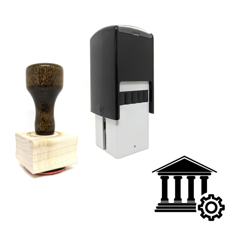 "Bank Setting" rubber stamp with 3 sample imprints of the image